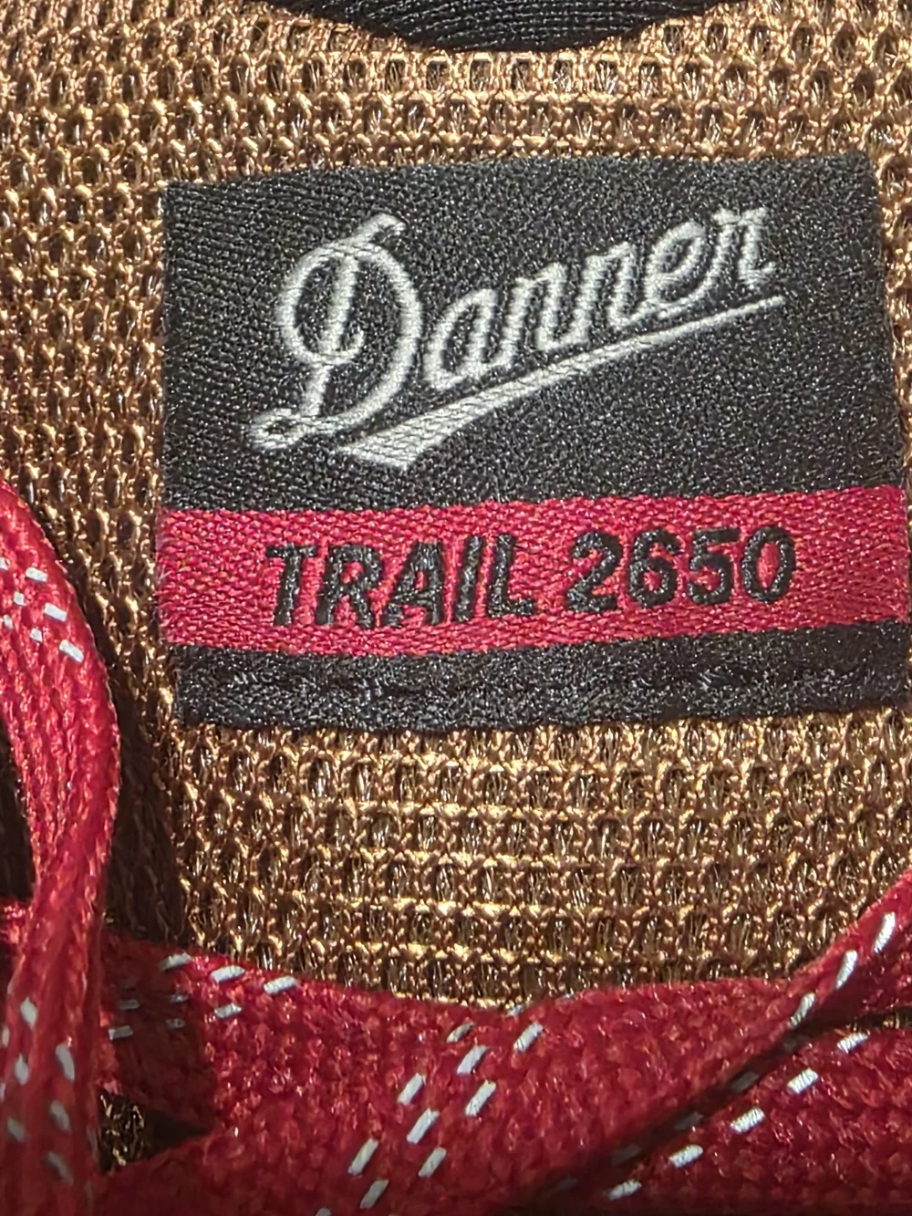 Danner Men's Brown Trail 2650 Hiking Shoes with Red Laces Sz 11.5
